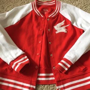 Justice snap down letter style jacket side 8/10